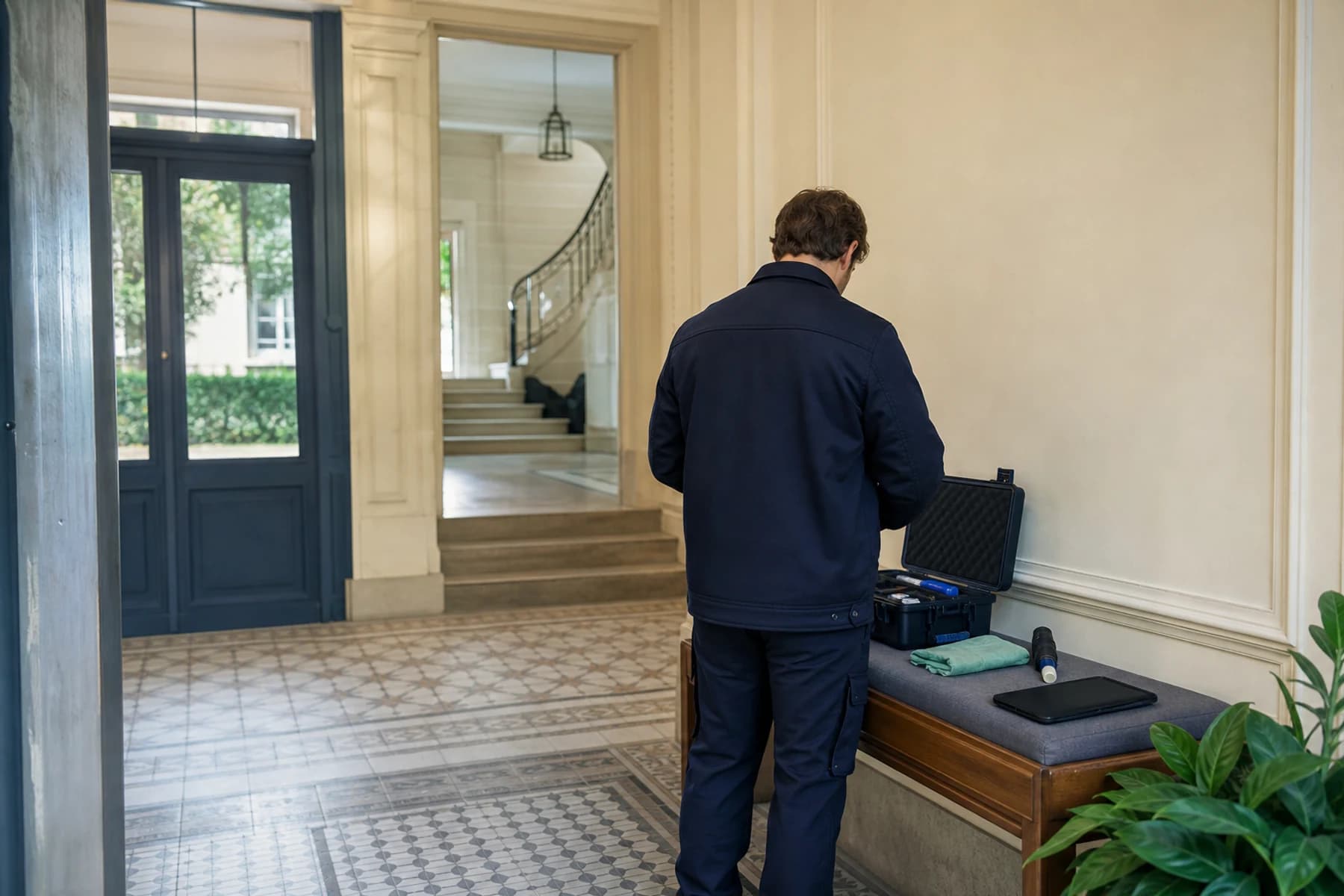 Préparation d'une intervention sanitaire pour immeuble et locaux professionnels