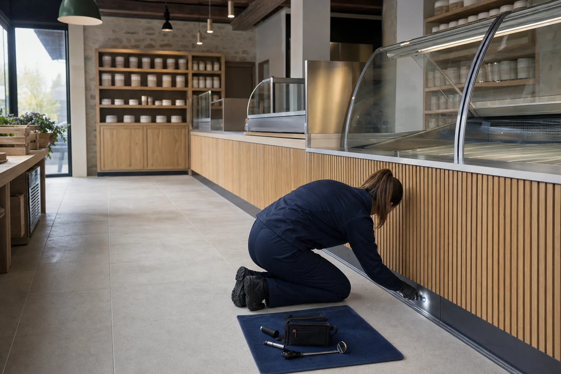 Inspection sanitaire discrète dans un commerce alimentaire
