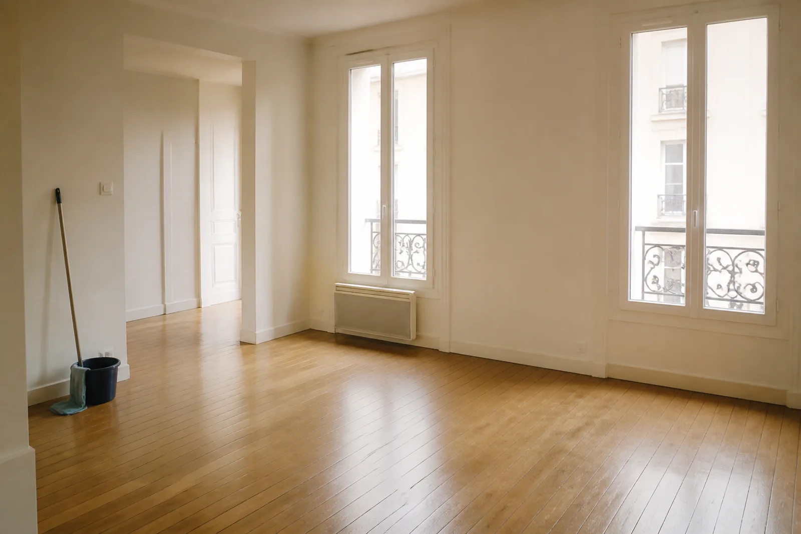 Appartement vide, propre et lumineux préparé avant relocation